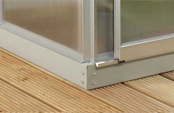 Vitavia Stahlfundament "7800" für Gewächshäuser "Ida" und "Osiris", aluminium eloxiert, 7800 / 190 x 379 x 6 cm