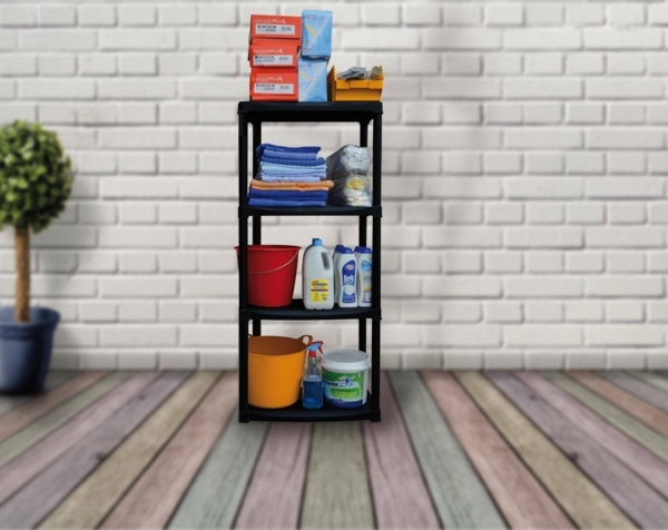 Dmora Akay Outdoor-Garderobe, Outdoor-Regal, Mehrzweck-Balkongarderobe, Outdoor-Schrank, 100 % Made in Italy, Anthrazit, 60 x 30 x 133 cm Bild 5