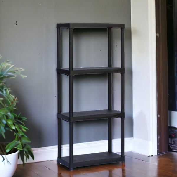 Dmora Akay Outdoor-Garderobe, Outdoor-Regal, Mehrzweck-Balkongarderobe, Outdoor-Schrank, 100 % Made in Italy, Anthrazit, 60 x 30 x 133 cm Bild 2