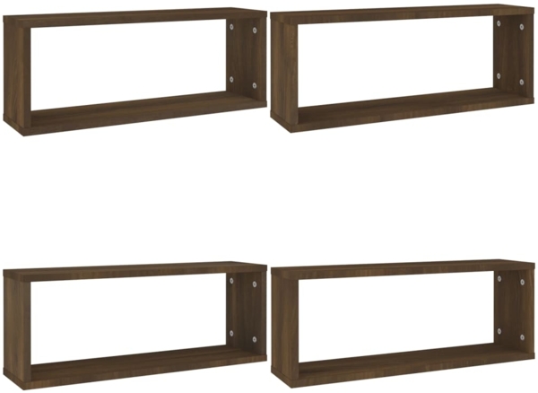 vidaXL Würfelregale 4 Stk. Braun Eichen-Optik 60x15x23cm Holzwerkstoff 815931