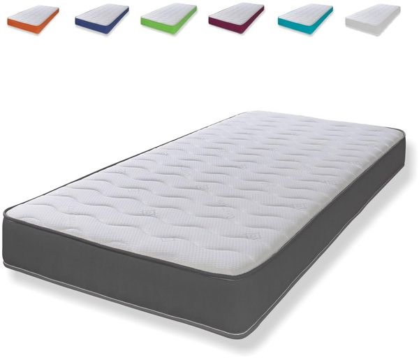 eXtreme comfort ltd Hybrid-Cooltouch-Matratze, 75x175 cm, Memory-Schaum und Spiralfeder, Plüsch-Haptik, Cooltouch Plus Schlaffläche, 18 cm tief, Grau, Maximalwert