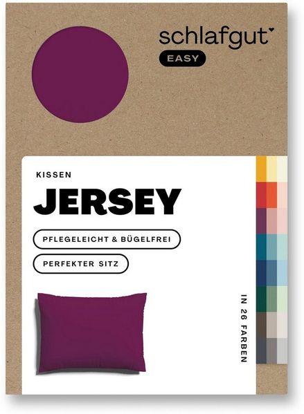 Schlafgut 'Easy' Kissenbezug, Jersey, Purple Deep, 40x60 cm Bild 3