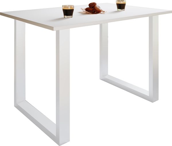 VCM Esstisch Xona 917364 Weiß / Weiß H. 76 x B. 110 x T. 50 cm