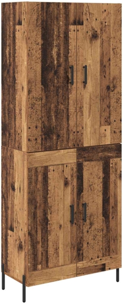 vidaXL Highboard Wandmontiert Altholz 69,5 x 34 x 180 cm Holzwerkstoff 3415752