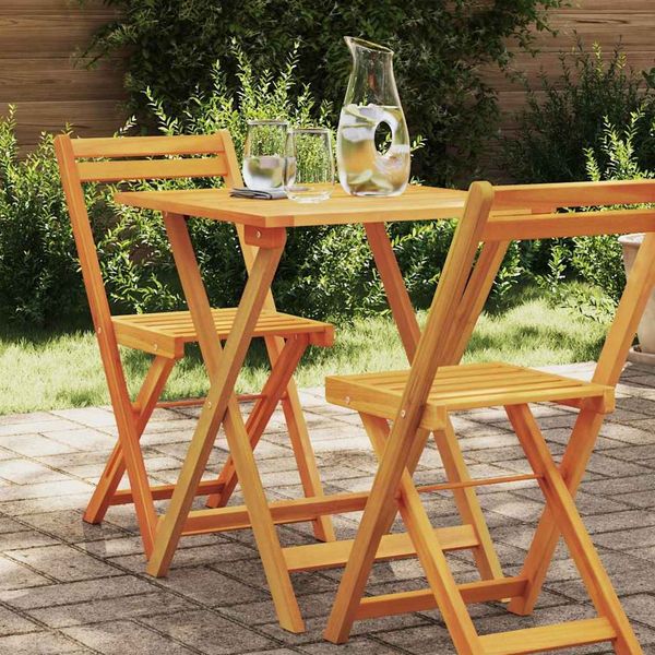 vidaXL Gartentisch Natur 60 x 60 x 72 cm Massivholz Akazie 4105490