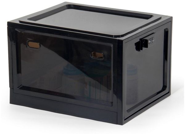 Zedelmaier Aufbewahrungsbox Aufbewahrungsbox abschließbar, faltbar für Medikamente und mehr (1 St, STOS1), stapelbar, für Handys, Süßigkeiten, Snack, Persönlicher Safe