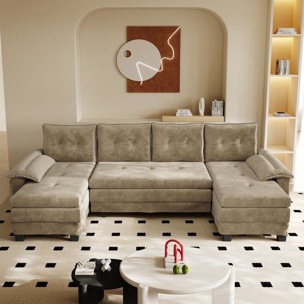 Celya Schlafsofa U-Form mit Bettfunktion, modulares Design,modernes Wohnzimmer-Sofa