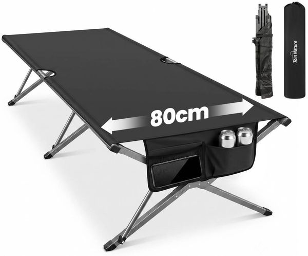 HOMECALL Feldbett Klappbar Campingbett Klappbett karpfenliege XXXL Campingliege (Leicht aufzubauende Schlafbetten für den Außenbereich, 200KG)