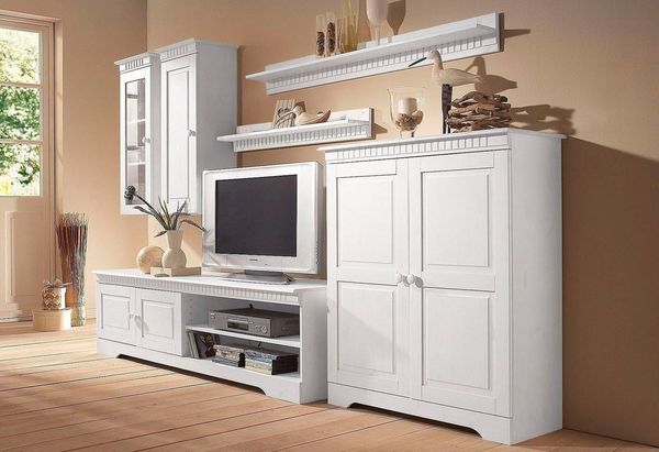 OTTO home Wohnwand, (Set, 4-St), Set aus: 2 Hängeschränken, Lowboard und Kommode