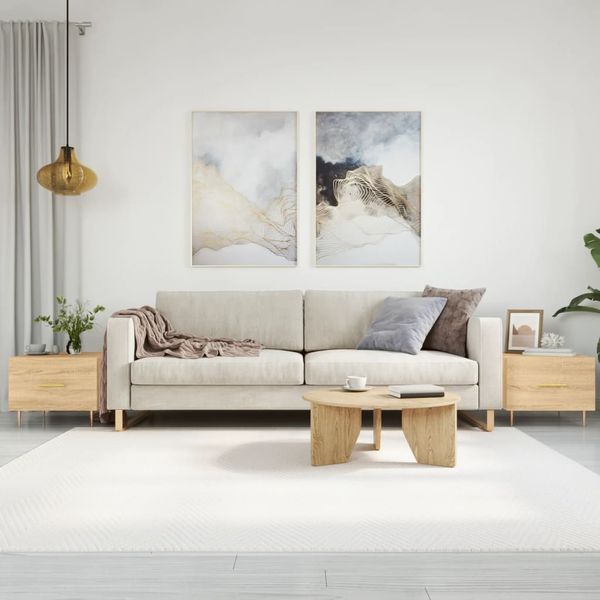 vidaXL Couchtische 2 Stk. Sonoma-Eiche 50x50x40 cm Holzwerkstoff 829371
