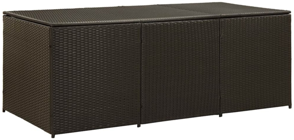 vidaXL Gartenbox Poly Rattan 180x90x70 cm Braun 46478