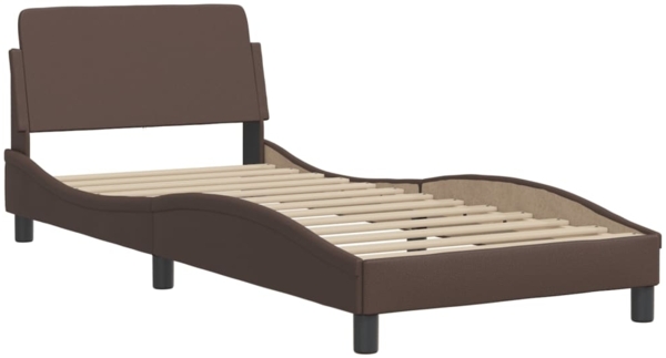 vidaXL Bett "Viana" mit Matratze Braun 90x200 cm Kunstleder 3208770 Bild 3