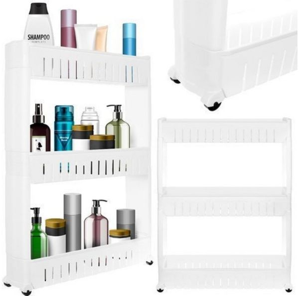 Ruhhy Küchenregal Rollendes Regal Badezimmerregal, Spar-Set 1-tlg, Aufbewahrung mobiles Regal
