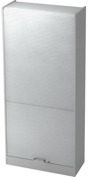 Rollladenschrank 90cm, 5OH CE Grau / Silber