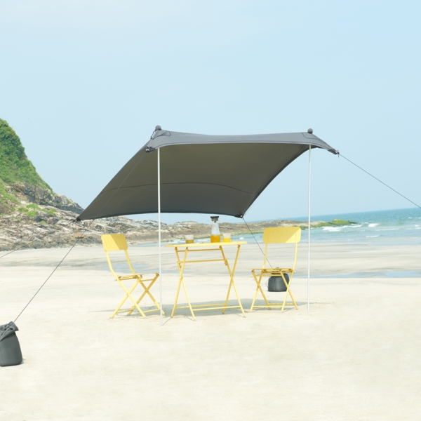 Strandzelt Bernheze 200x200x170cm Grau [pro. tec]