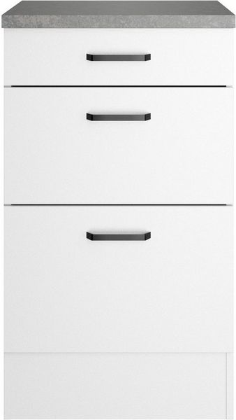 OPTIFIT Unterschrank OPTImulti Breite 50 cm, Tiefe 60 cm, mit 1 Schubkasten, 2 Auszügen