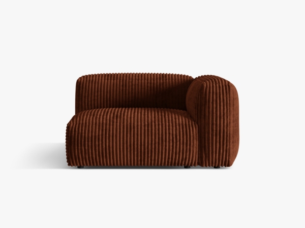 Micadoni Eckmodul Martina 1-Sitzer Rechts Kord Ziegel