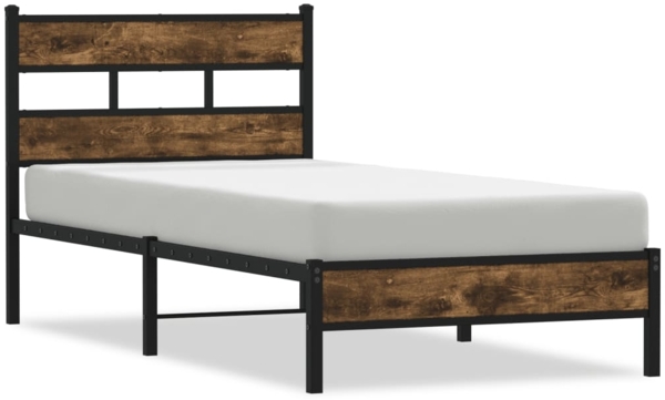 vidaXL Bettgestell ohne Matratze mit Kopfteil Sonoma-Eiche 90x190 cm 4017192