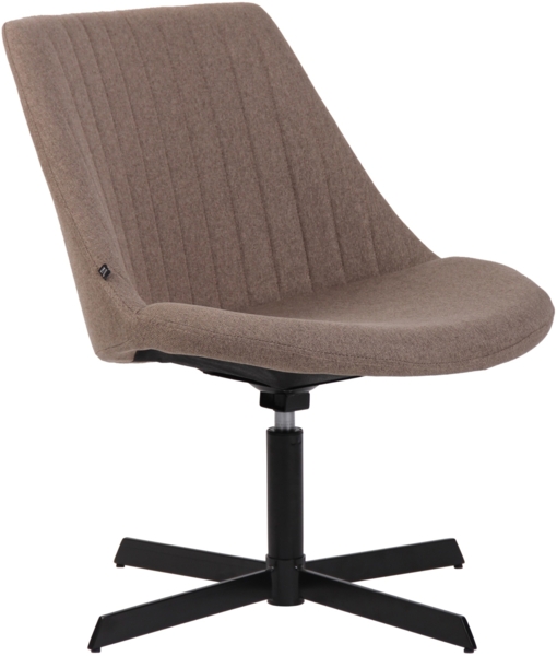CLP Lounger Granby Stoff mit Metallgestell und Rückenlehne,taupe