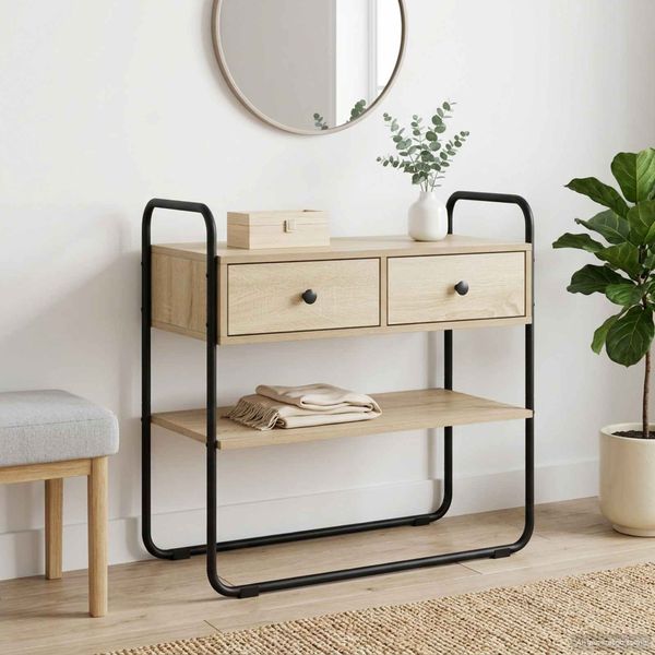vidaXL Konsolentisch Sonoma-Eiche 100 x 40 x 75 cm Holzwerkstoff 8007552