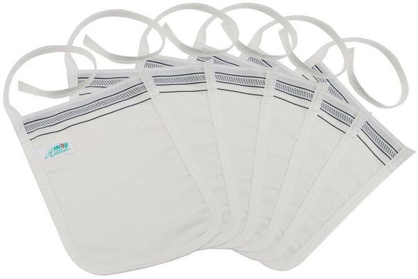 my Hamam Waschhandschuh Peeling Handschuh Kelebek dünn, schwarzer Rand, Viskose, Polyester (Spar-Set, 12-St), Peeling & Reinigung der Haut