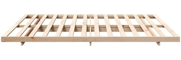 vidaXL Bodenbettgestell Braun 200 x 200 cm Massivholz Kiefer 873058 Bild 5