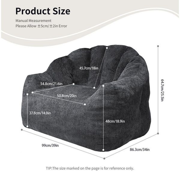 HAUSS SPOLE Loungesessel Rund ergonomisch Relaxsofa Loungesessel für Erwachsene in Schwarz
