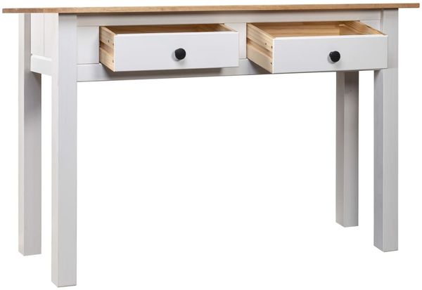 Konsolentisch, Beistelltisch, Konsole Weiß 110x40x72 cm Kiefernholz Panama Bild 3