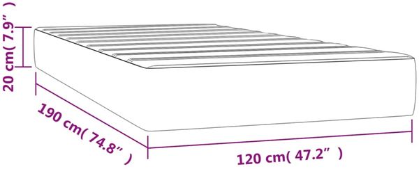 vidaXL Taschenfederkernmatratze Mittel Cappuccino 120x190x20 cm Kunstleder 4007153 Bild 7