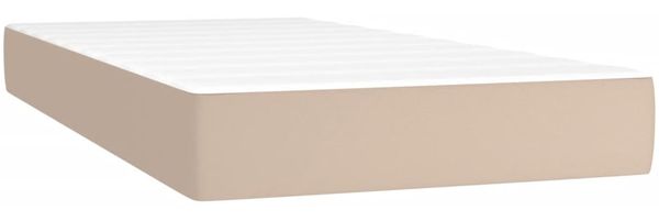 vidaXL Taschenfederkernmatratze Mittel Cappuccino 120x190x20 cm Kunstleder 4007153 Bild 2