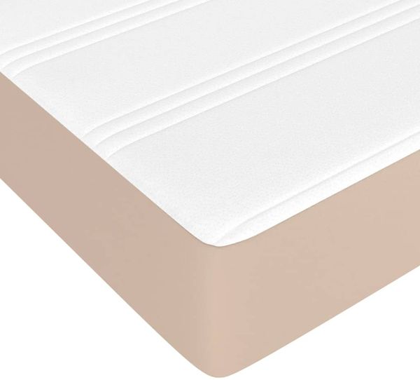 vidaXL Taschenfederkernmatratze Mittel Cappuccino 120x190x20 cm Kunstleder 4007153 Bild 5