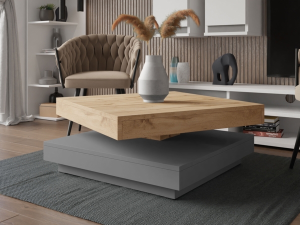 Couchtisch Luriso (Farbe: Wotan Eiche / Graphit Grau) Bild 2