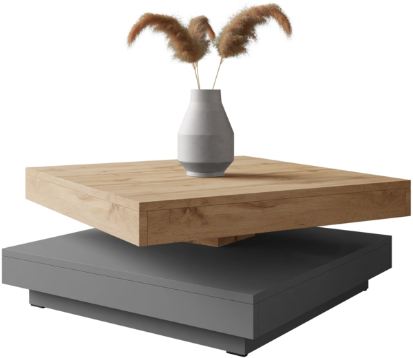 Couchtisch Luriso (Farbe: Wotan Eiche / Graphit Grau)