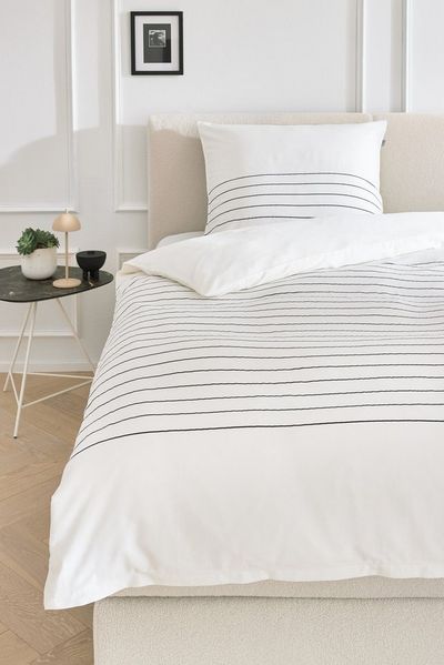 Musterring Wendebettwäsche Simple, Renforcé, 2 teilig, aus hochwertigen Naturfasern