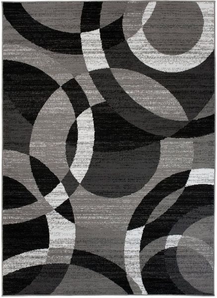 Mazovia Designteppich Modern Teppich Kurzflor Wohnzimmerteppich Robust und pflegeleicht GRAU, 80 x 150 cm, Fußbodenheizung, Allergiker geeignet, Farbecht, Pflegeleicht