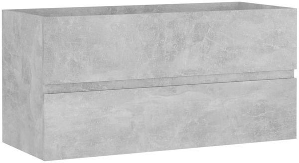 Waschbeckenunterschrank, Badschrank Betongrau 90x38,5x45 cm Holzwerkstoff de7589