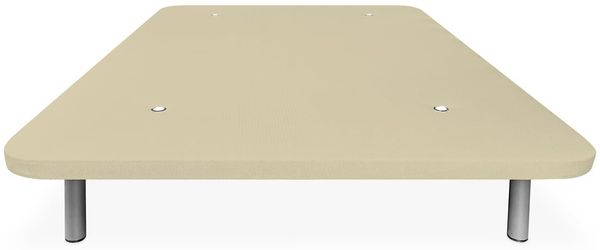 Homey - Verstärktes gepolstertes Bettgestell für Bett, Stabilität und Widerstandsfähigkeit mit 5 Querstangen und 6 Metallfüßen mit Gewinde von 27 cm, 135x190 cm, Beige