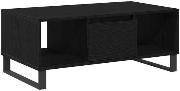 vidaXL Couchtisch Schwarz Eichen-Optik 90 x 50 x 36,5 cm Holzwerkstoff 862964