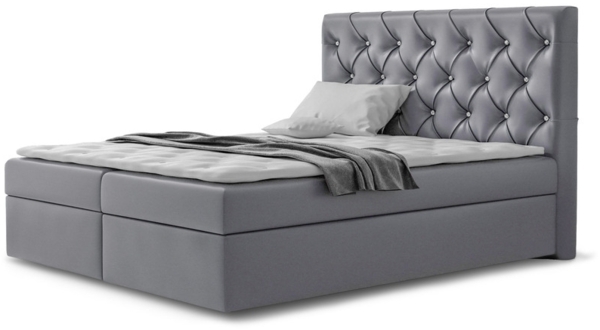 99rooms Bertrand Boxspringbett Velours MONOLITH 120x200 cm Blau Bild 2