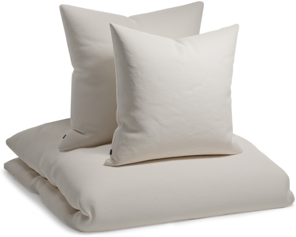 Soft Wonder-Edition Bettwäsche 200x200 cm Mikrofaser Taupe / Weiß