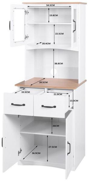 HTI-Living Küchenbuffet Buffettschrank Anea Weiß (Stück, 1-St, 1 Küchenschrank) Küchenschrank Bild 3