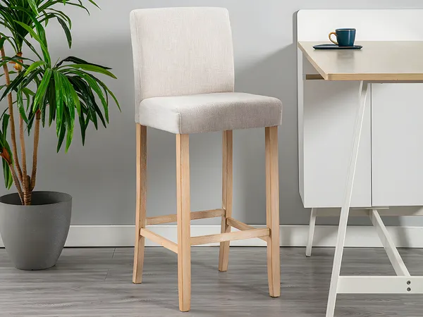 Vente-unique - ROVIGO Barhocker Stoff Beige - B 47 cm x H 116 cm x L 50 cm