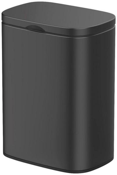 Wenko 'Sare' Wand-Kosmetikeimer mit Deckel und Easy-Close Absenkautomatik, 5 Liter, Schwarz