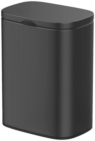 Wenko 'Sare' Wand-Kosmetikeimer mit Deckel und Easy-Close Absenkautomatik, 5 Liter, Schwarz