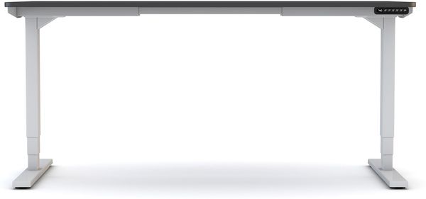 ASSMANN Elektrisch höhenverstellbarer Schreibtisch Y-Line Curved 140x80cm Anthrazit Signalweiß Metall Holz Bild 10