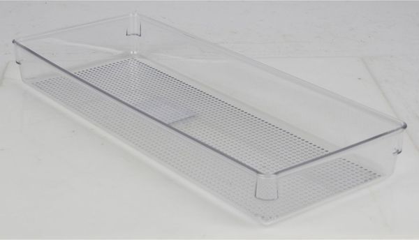 Organizer Box ca. 40x16x5 cm – stabile Aufbewahrungsbox aus Kunststoff für Büro Küche oder Bad, ideal zum Sortieren und Organisieren kleiner Gegenstände