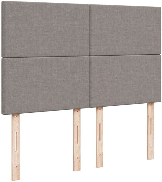 vidaXL Boxspringbett mit Matratze Taupe 160x200 cm Stoff 3293628 Bild 9