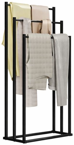 PFCTART Kleiderständer Handtuchhalter stehend 3-stufig aus Metall, freistehend, (Set, 1 St, Für Bad, Schlafzimmer, Waschküche & als Handtuchständer nutzbar), Rostfrei, stabil, ohne Bohren – Handtuchhalter Bad & Badezimmermöbel