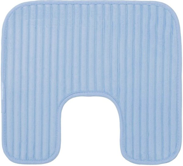 Gözze Badematte Berlin, Höhe 7 mm, rutschhemmend beschichtet, fußbodenheizungsgeeignet, Polyester, rechteckig, Badteppich, Uni Farben, Cord Optik, waschbar