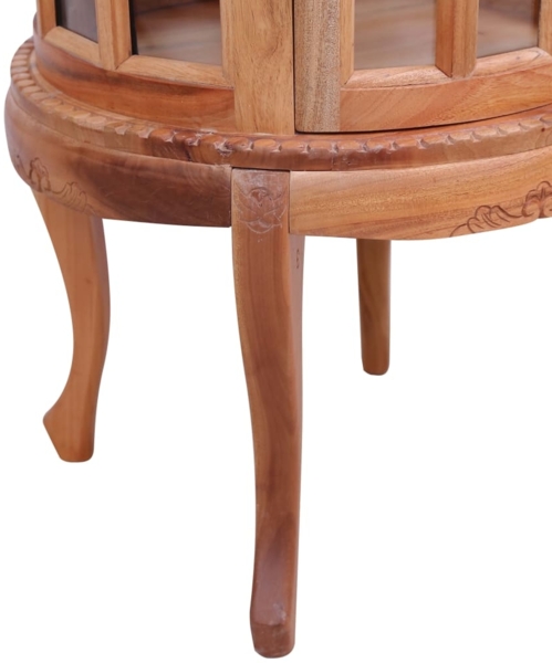 vidaXL Vitrinenschrank Natur 50 x 50 x 76 cm Massivholz Mahagoni 283844 Bild 6